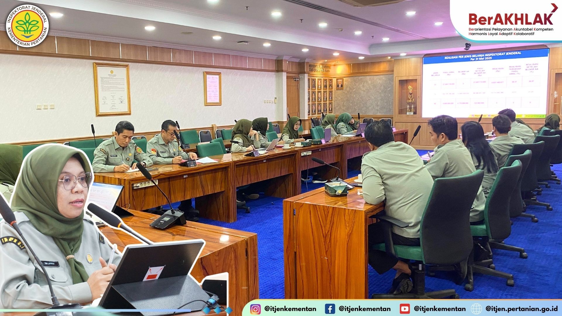 Rapat Capaian Kinerja dan Anggaran Inspektorat Jenderal s.d Mei Tahun 2025