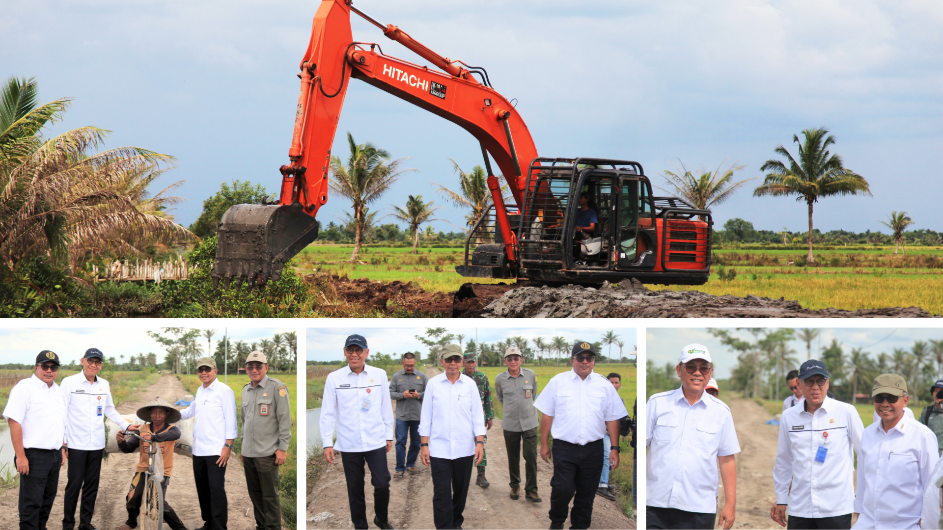 Inspektur Jenderal Kementerian Pertanian Meninjau Lokasi OPLA Rawa dan Pompanisasi Tahun 2024 Bertempat di Desa Sri Menanti, Kecamatan Tanjung Lago, Kabupaten Banyuasin