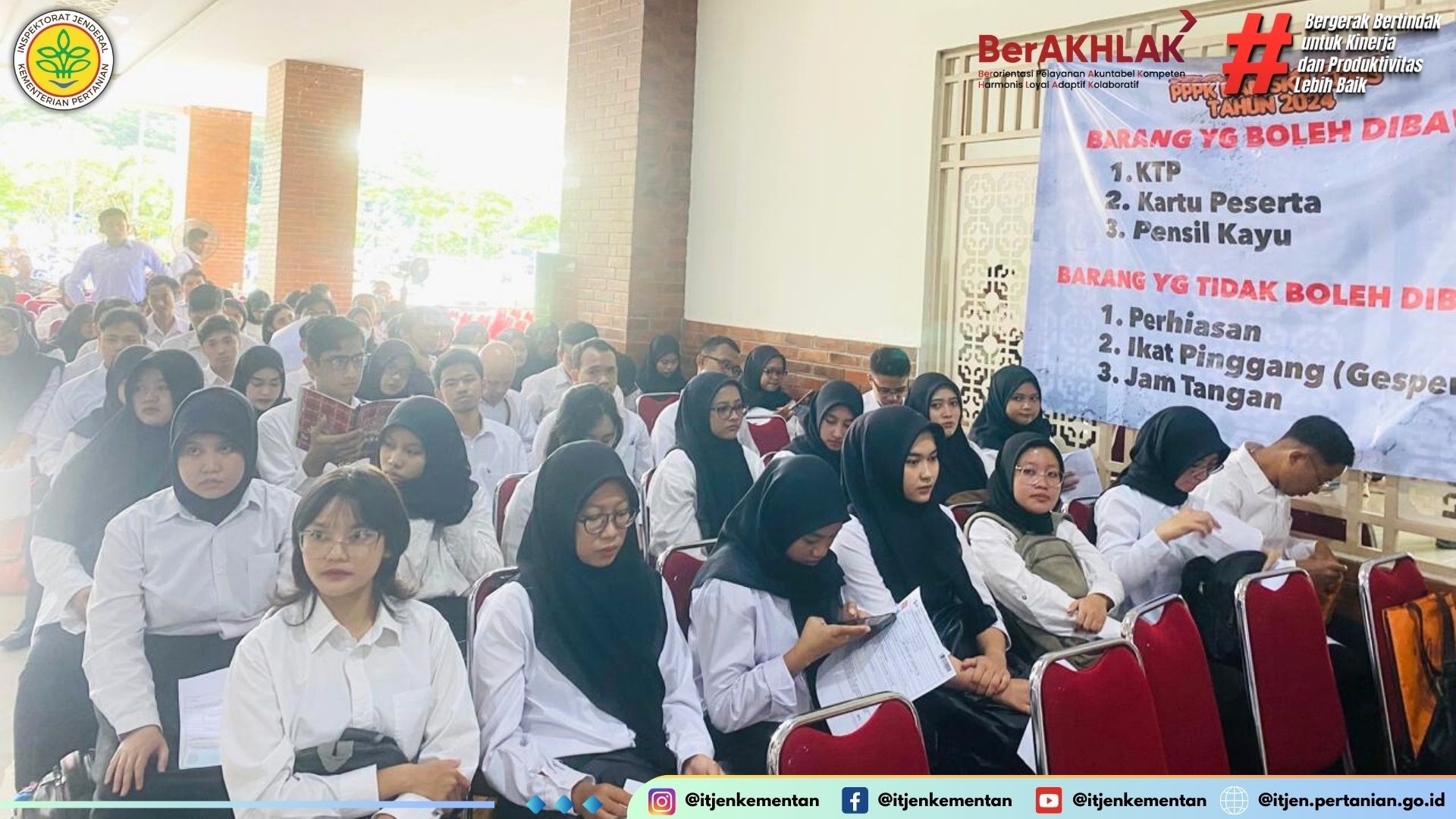 Seleksi Kompetensi Bidang CPNS Kementerian Pertanian Tahun 2024 di Islamic Center Malang