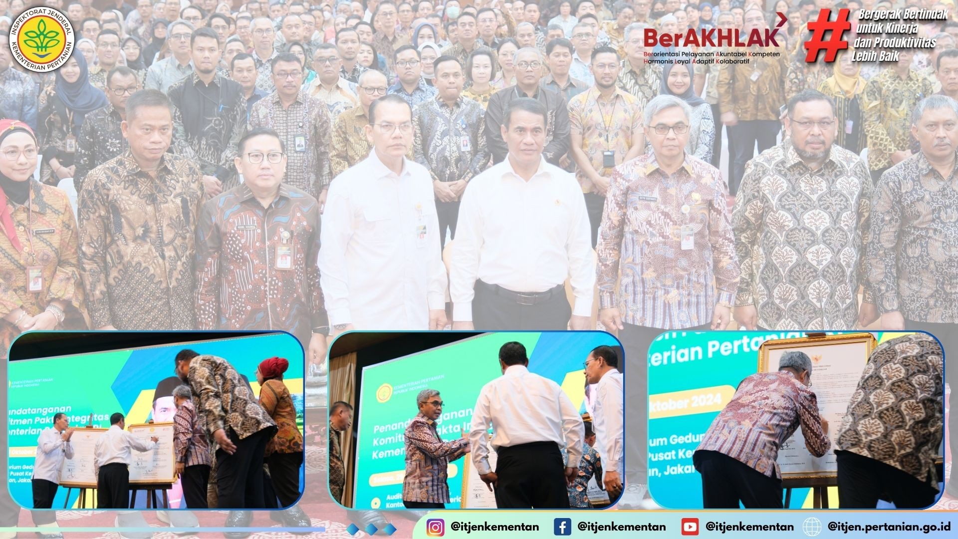 Kementerian Pertanian melaksanakan penandatanganan Komitmen Pakta Integritas