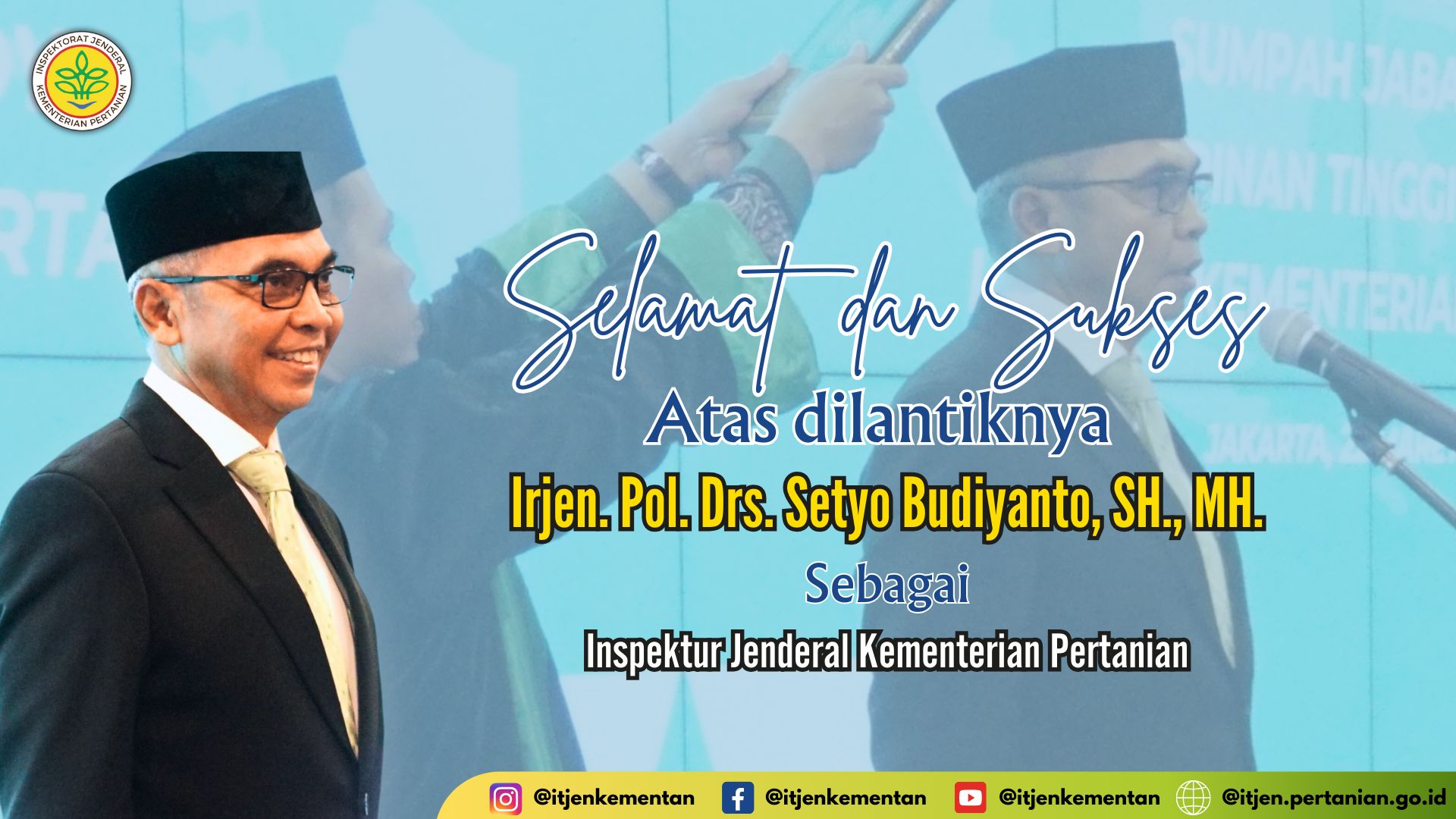 Mentan Amran Resmi Lantik Irjen Pol Setyo Budiyanto Sebagai Irjen