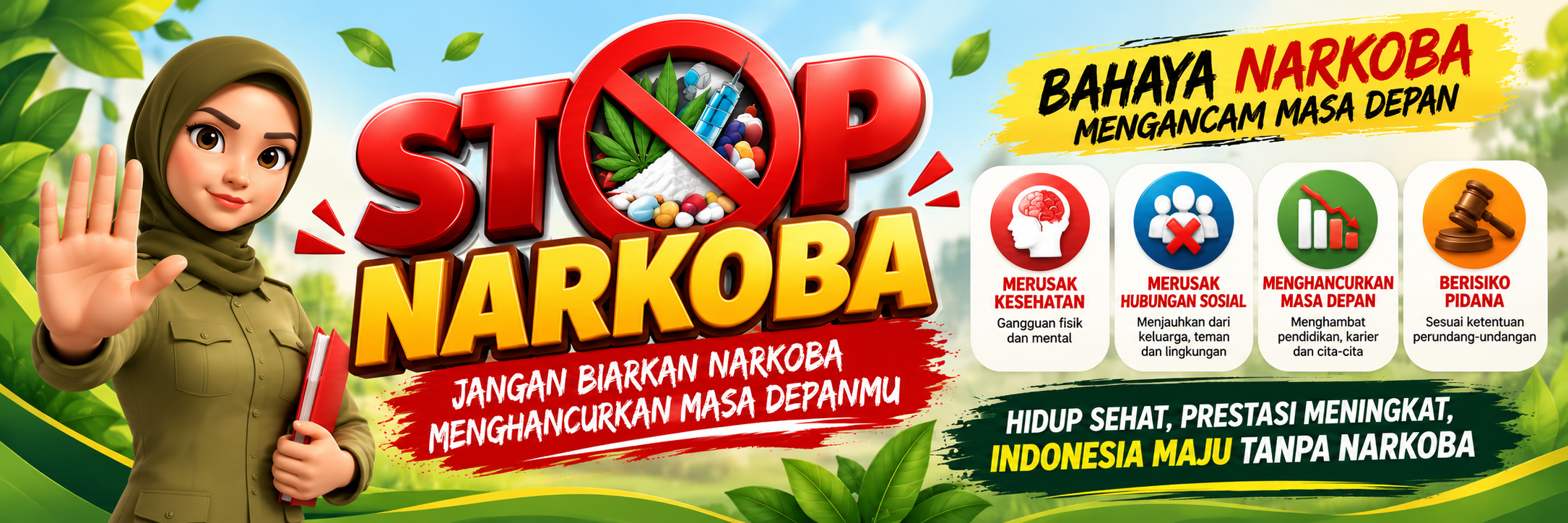 STOP NARKOBA  SELAMATKAN DIRI, KELUARGA, DAN MASA DEPAN