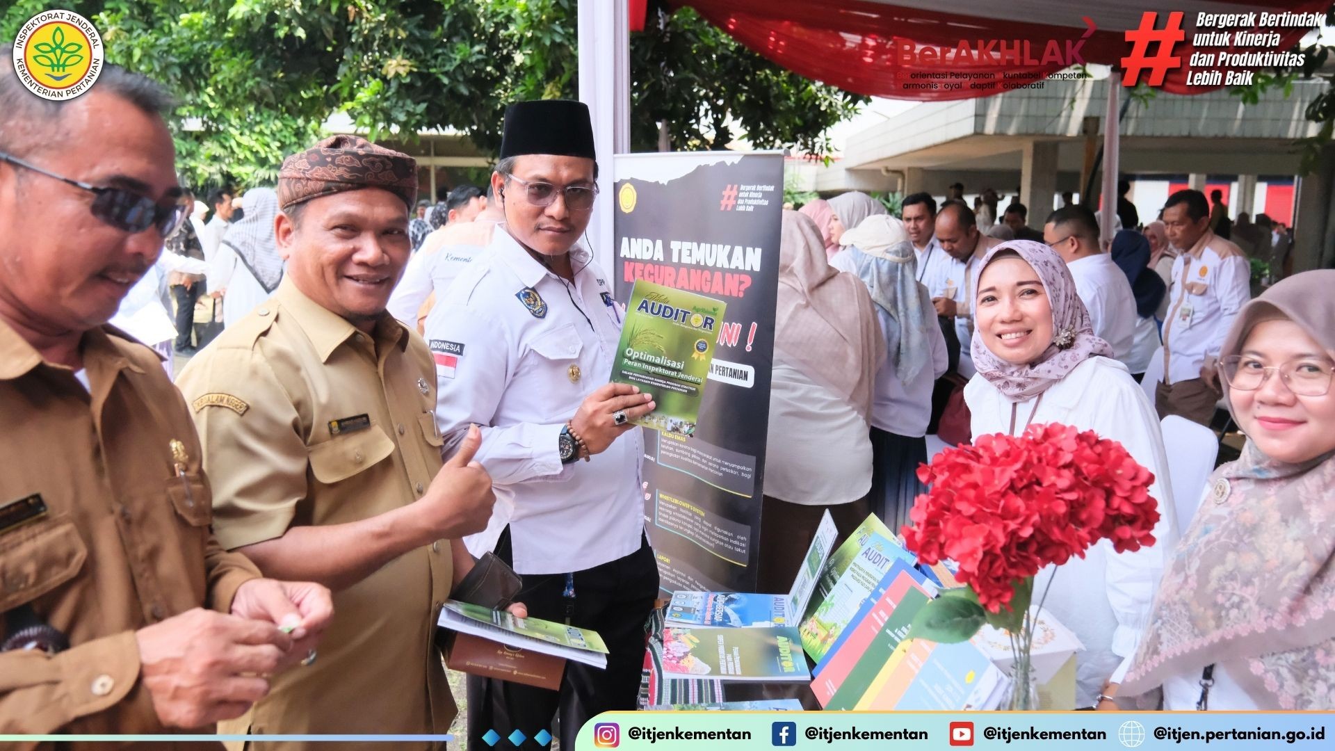 Inspektorat Jenderal Kementerian Pertanian ikut berpartisipasi dalam pameran gerakan nasional pangan merah putih menuju swasembada pangan berkelanjutan