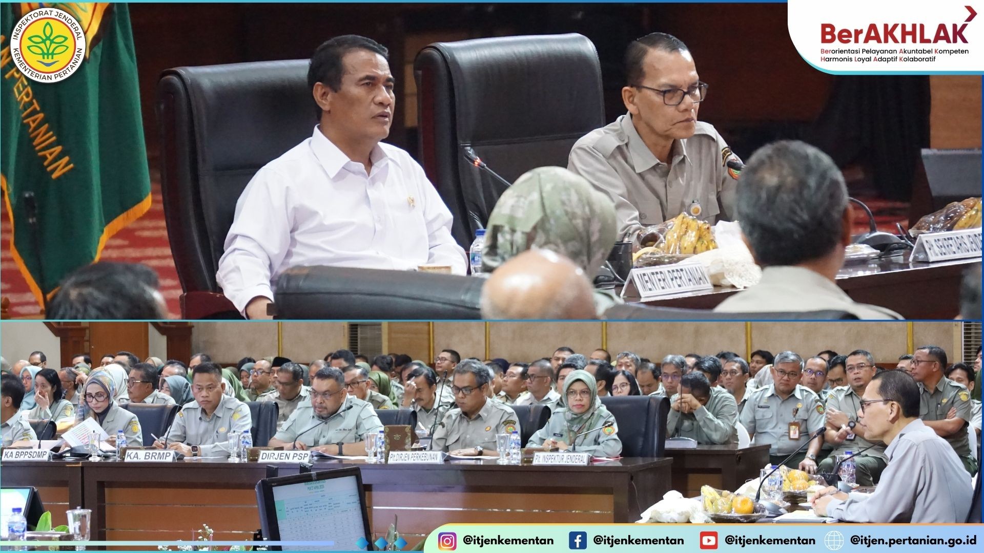 Rapim Bersama Mentan Amran, Itjen Kementan Komitmen Kawal Program Swasembada Pangan Sesuai Rencana