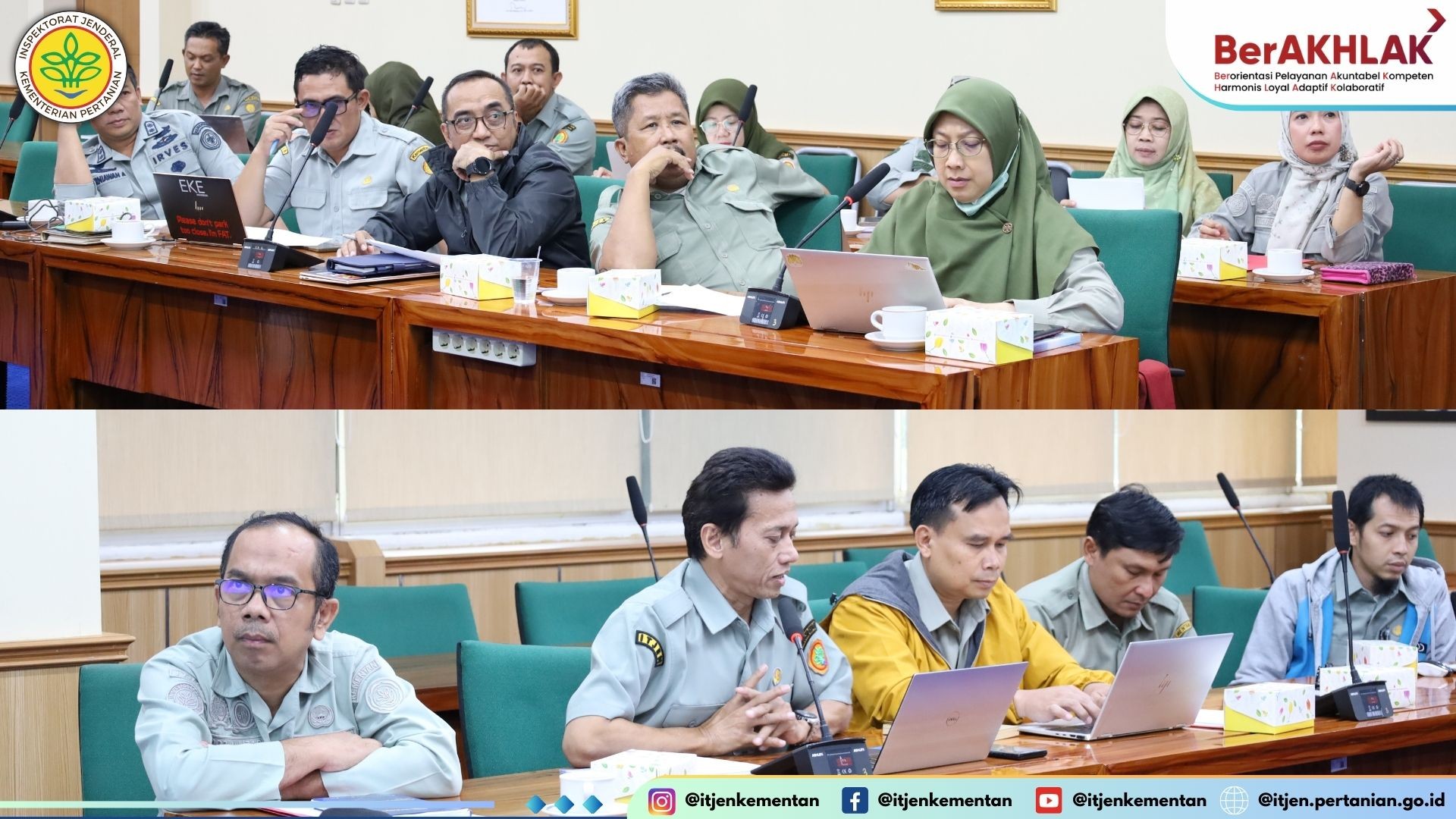 Rapat pembahasan percepatan penyelesaian draft Perjanjian Kerja Sama antara Inspektorat Jenderal Kementerian Keuangan dengan Inspektorat Jenderal Kementerian Pertanian