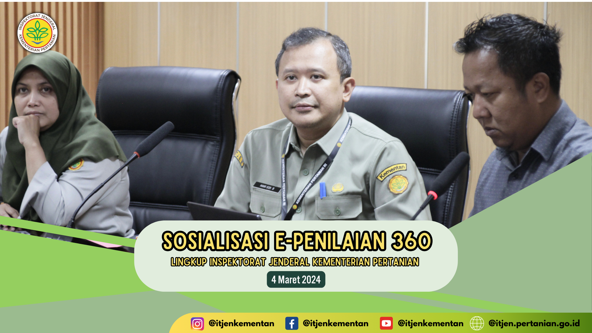 Sosialisasi E-Penilaian 360 Lingkup Inspektorat Jenderal Kementerian Pertanian.