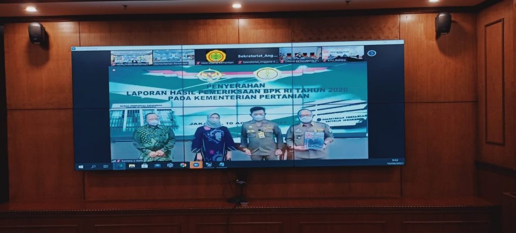 Apresiasi BPK-RI: TLRHP Kementan Semester II Tahun 2020 Meningkat