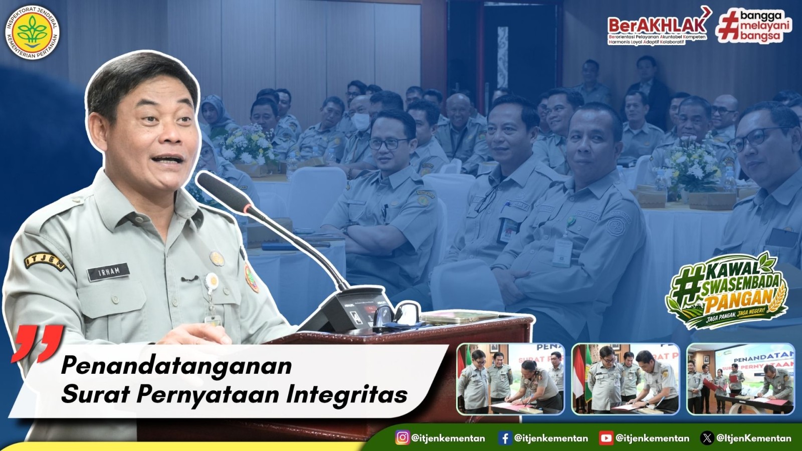 Kementan Perkuat Tata Kelola, Ratusan Pejabat Teken Surat Pernyataan Integritas