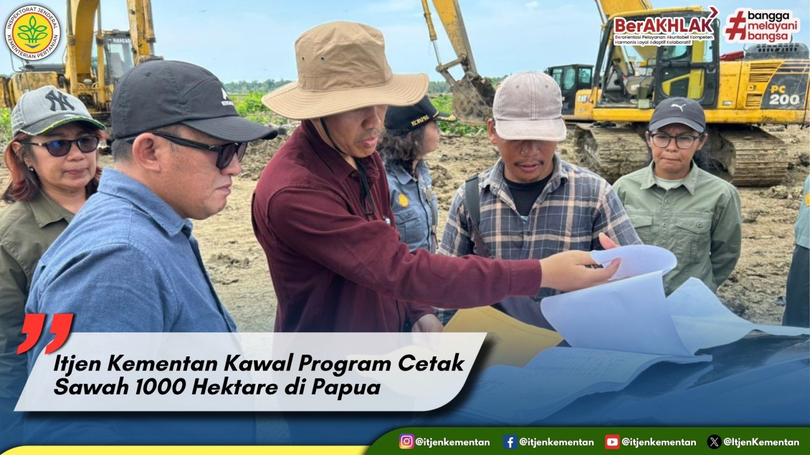 Itjen Kementan Kawal Program Cetak Sawah 1000 Hektare di Papua