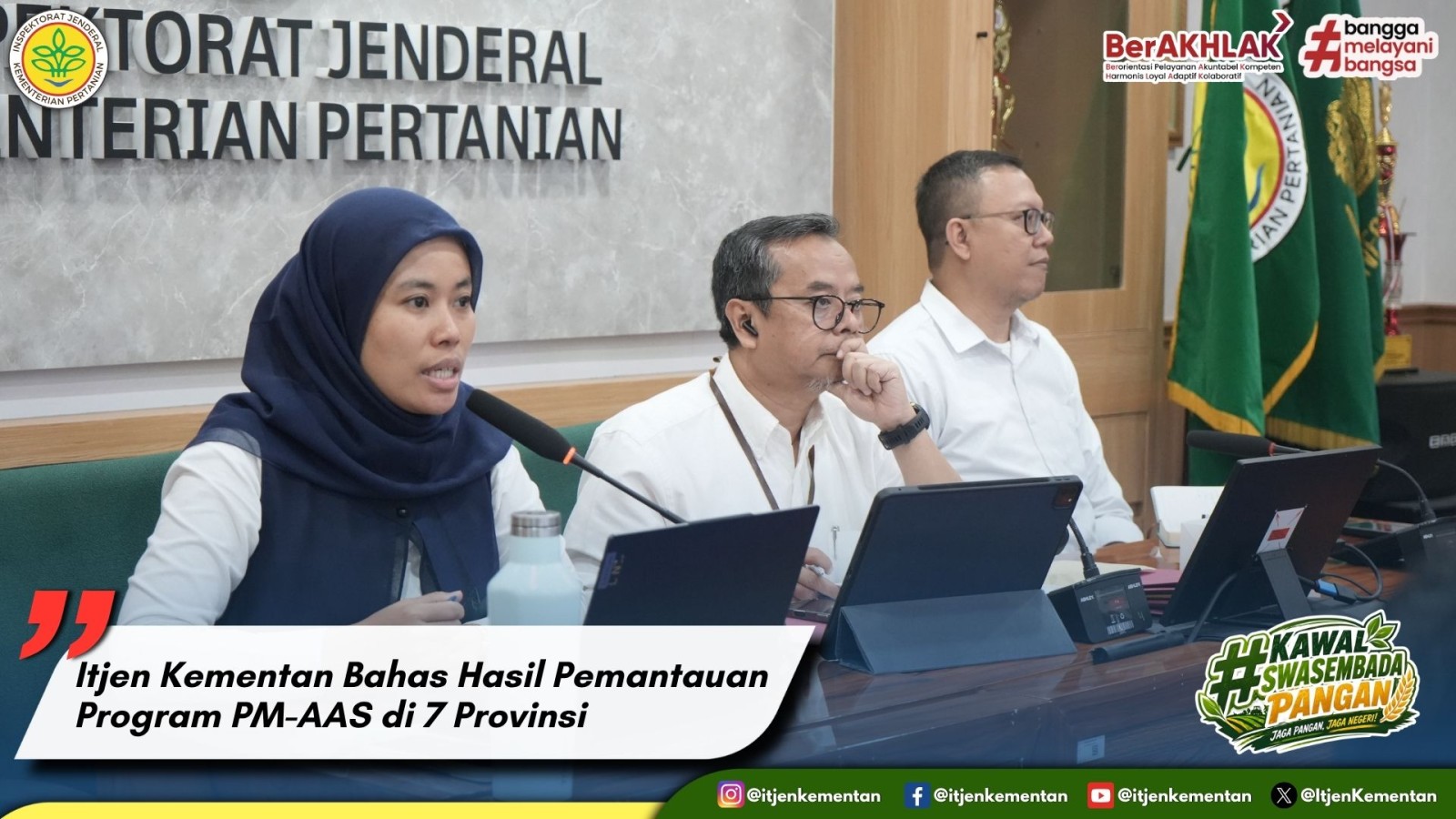 Itjen Kementan Bahas Hasil Pemantauan Program PM-AAS di 7 Provinsi