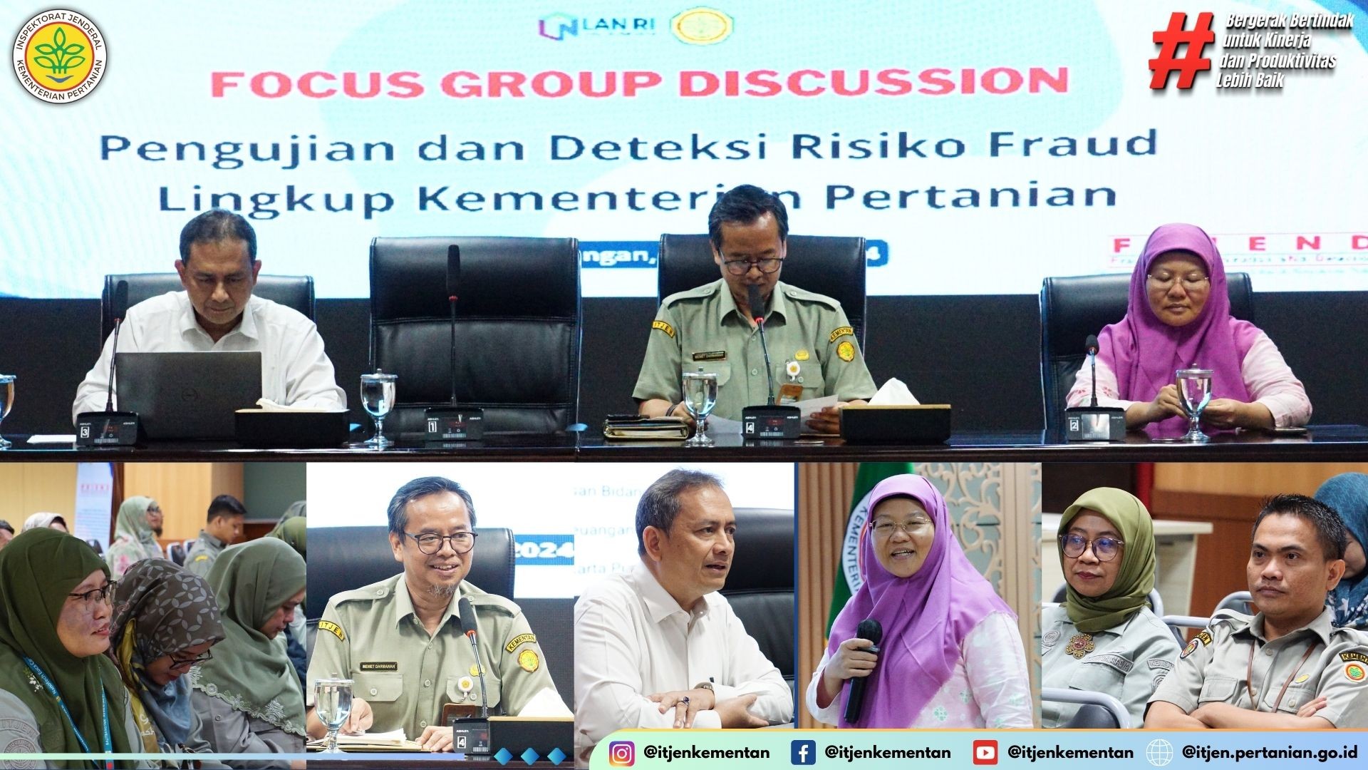 Focus Group Discussion Pengujian dan Deteksi Risiko Fraud Lingkup Kementerian Pertanian.