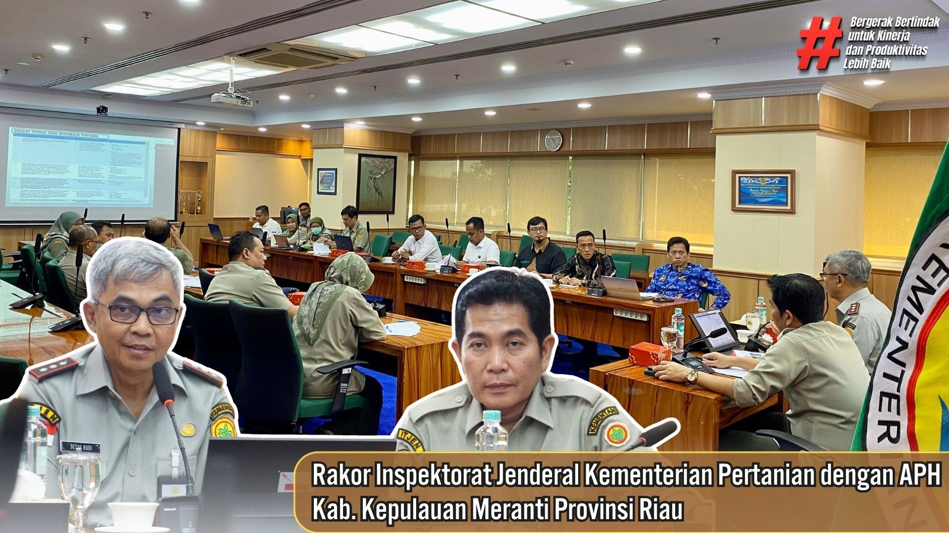 Rakor Inspektorat Jenderal Kementerian Pertanian dengan APH Kab. Kepulauan Meranti Provinsi Riau